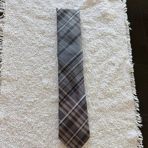 Calvin Klein Charcoal Plaid Men's Tie